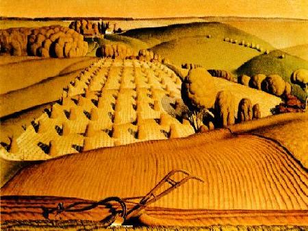 Grant Wood Young Com Norge oil painting art